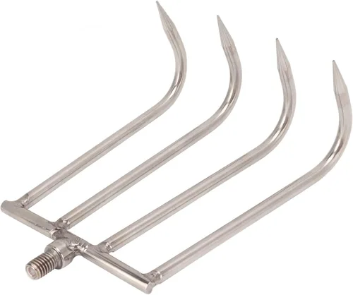 Vista 10 de VBestLife Recuperador de poste telescópico, rastrillo acuático de 4 dientes de acero inoxidable para pesca