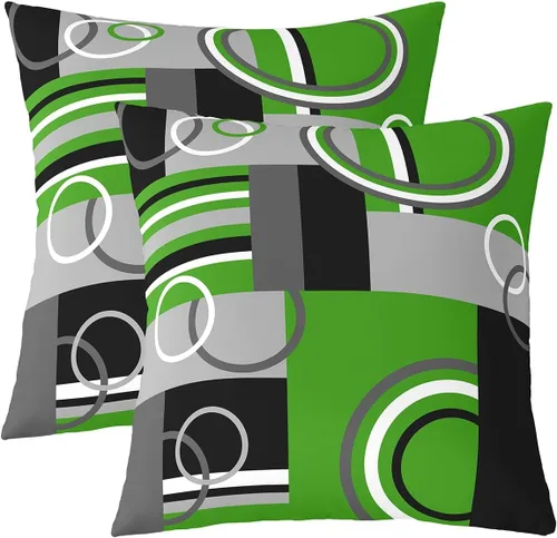 Vista 15 de Juego de 2 fundas de almohada de panal de abeja de 16 x 16 pulgadas, fundas de cojín geométricas hexagonales, fundas de almohada de colmena