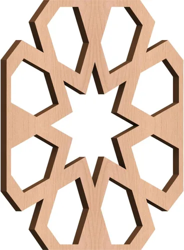 Vista 18 de Jackson Decorative Fretwork Wood Wall Panels, Large, 23 3/8" W x 23 3/8" H x 1/4" T, Cherry