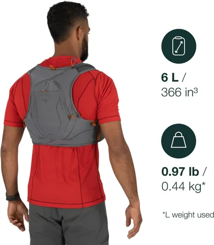 Vista 2 de Osprey Duro 6L Chaleco de hidratación para correr para hombre con reserva hidráulica