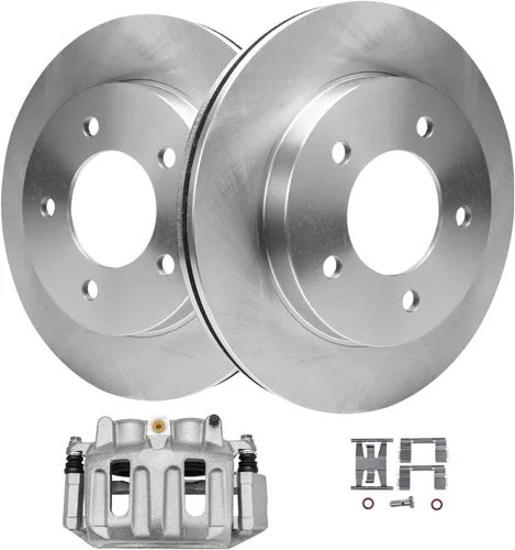 Vista 11 de Detroit Axle - Rotores de freno delantero para Volkswagen Touareg Audi Q7 Porsche Cayenne Rotores de freno de disco perforados y ranurados Reemplazo