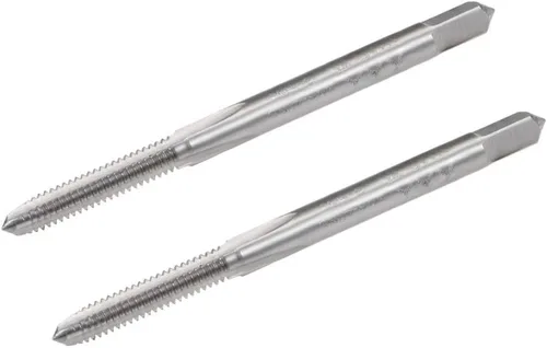 Vista 9 de uxcell Macho de la máquina 1/4-20 UNC rosca 2B clase 3 flautas de alta velocidad tornillo de acero roscado herramienta de roscar 2 unids