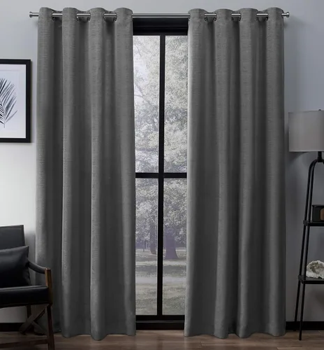 Vista 8 de Exclusive Home Curtains Virenze par de paneles de cortinas para ventanas de seda de imitación