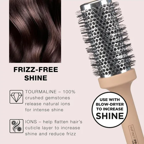 Vista 4 de InfinitiPro by Conair - Cepillo para el cabello - Cepillo redondo - Cepillo redondo para soplar - Diseñado para retener el calor y el flujo de aire