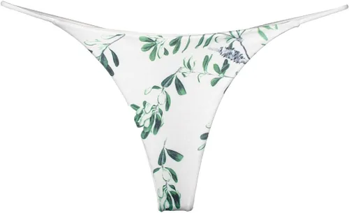 Vista 24 de Tanga de encaje sin costuras para mujer, ropa interior de cintura alta con tiras en G Serie 010-leopardo