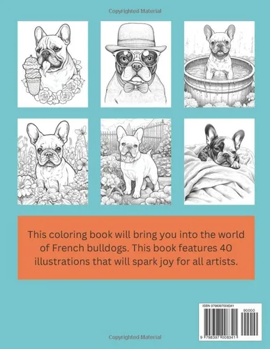 Vista 2 de French Bulldog Coloring Book A Charming Coloring Expedition, Great for Gifts
