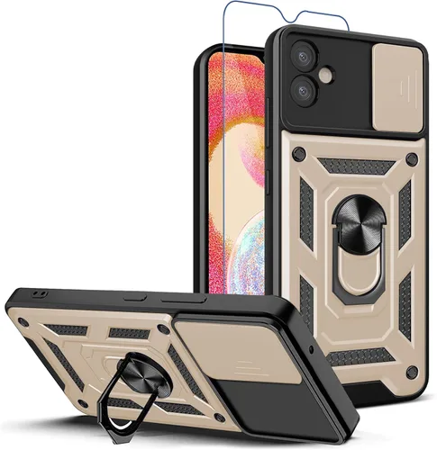 Vista 13 de Funda para teléfono Galaxy A06 4G: con protector de pantalla de 2 piezas, cubierta deslizante para cámara y soporte multiángulo para Samsung Galaxy