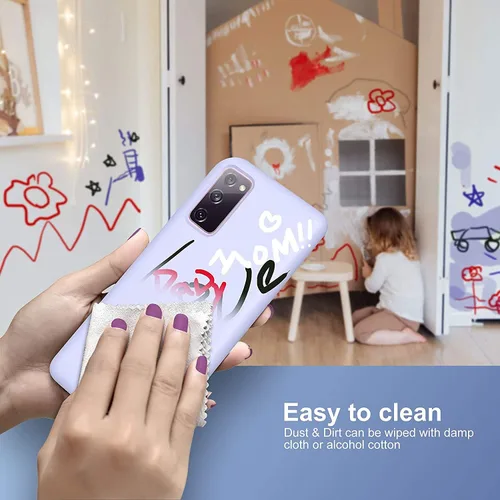 Vista 6 de ULAK Funda de silicona líquida para Galaxy S20 FE, 3 capas a prueba de golpes híbrida protección contra caídas funda protectora de goma compatible