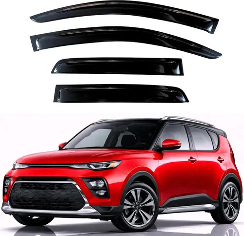 Vista 356 de KPY Moldura deflectora de viento con protección contra la lluvia compatible con Mazda CX-3 2016-2021 (CX3), 4 unidades, para ventana lateral