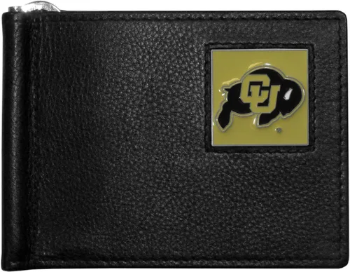 Vista 17 de Siskiyou Cartera deportiva de cuero con clip para billetes de la NCAA