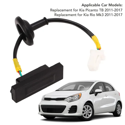 Vista 3 de Tapa trasera para maletero para Picanto TB 2011-2017, Rio Mk3 2011-2017, 81260-1W220, material ABS