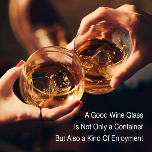 Vista 5 de Perfectinsoy Juego de regalo de copa de whisky y copa de vino sin tallo, regalo de boda para mamá, papá, alma gemela, pareja, regalos de 10 años