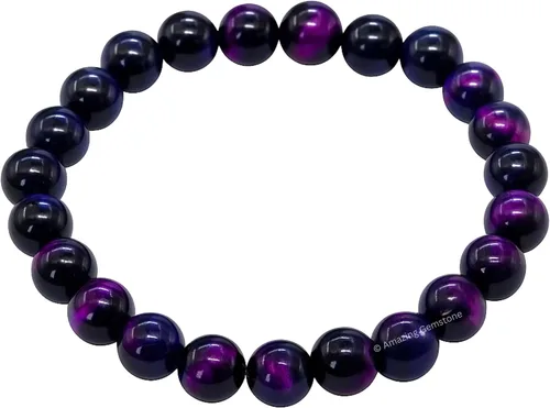 Vista 698 de Amazing Gemstone Crystal Bracelet for Women Men's Gifts - Protection Healing Crystal Bracelet - 8mm Gemstone Beaded Stretchable Bracelet Pulseras