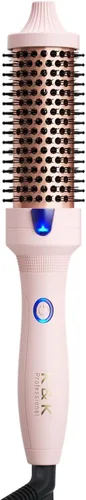 Vista 10 de K&K Cepillo para rizar caliente de 1.5 pulgadas de cerámica turmalina iónica para dar volumen en la raíz y rizos sueltos (negro)