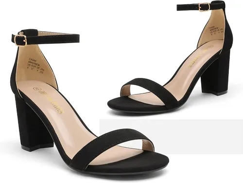 Vista 2 de DREAM PAIRS - Sandalias de tacón grueso y bajo para mujer