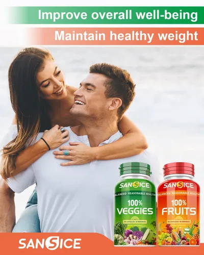 Vista 4 de Suplemento de frutas y verduras, 360 cápsulas de frutas y verduras naturales, suplementos vitamínicos para mujeres, hombres y niños, sin gluten