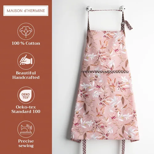 Vista 628 de Maison d' Hermine Delantales para mujer con bolsillo, 100% algodón (27.50 x 31.50 pulgadas)