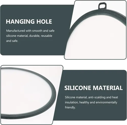 Vista 7 de Hemoton Cubierta de silicona para tazones, tapa de conservación de alimentos apta para microondas, fácil de limpiar, diseño de ahorro de espacio