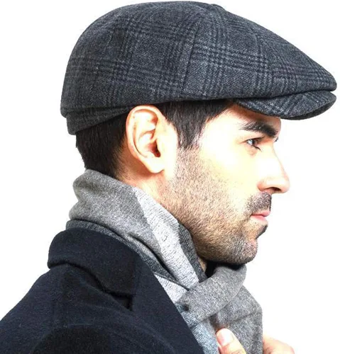 Vista 5 de Gorra de caza para hombre de Newsboy Gatsby estilo vintage boina plana para conducir para caza para regalo para novio