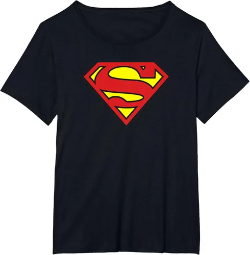 Vista 8 de Superman Camiseta con logotipo clásico Negro
