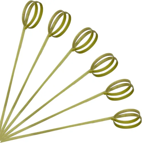 Vista 7 de 100 púas de cóctel de bambú para aperitivos, 4.7 pulgadas, color negro Fancy Toothpicks for Appetizers, Cocktail Toothpicks, Charcuterie