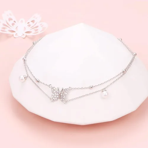 Vista 4 de Tobilleras para mujer de plata de ley S925 ajustable, pulsera de tobillo para pie de playa, regalo de joyería