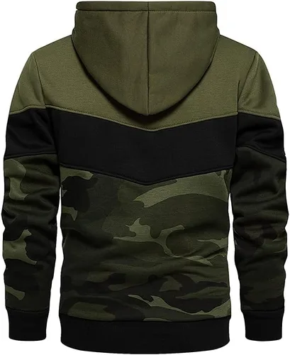 Vista 5 de LBL - Sudaderas con capucha para hombre, de mezcla suave, con forro polar, con bolsillo tipo canguro