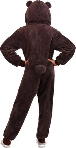 Vista 4 de Disfraz de oso marrón para niños, Marrón