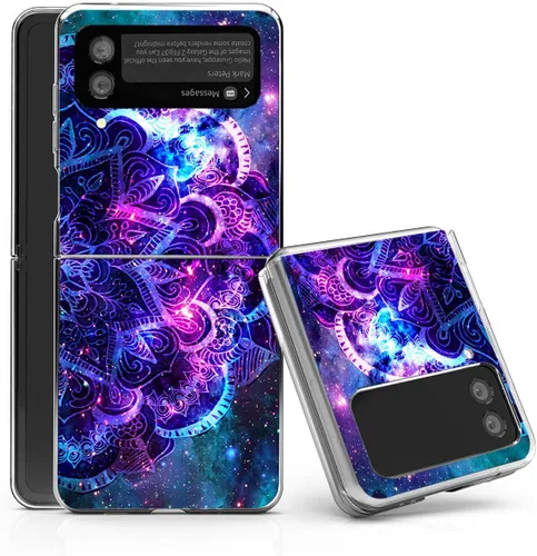 Vista 21 de Bcov - Funda rígida para Samsung Galaxy Z Flip 3 5G, diseño de gato negro, funda protectora sólida a prueba de rayones y resistente a los golpes
