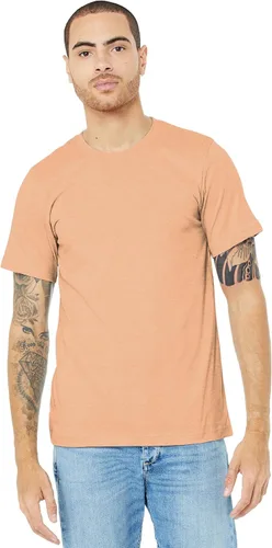 Vista 22 de Bella + Canvas Camiseta unisex de punto Heather CVC para adultos Gris jaspeado (Athletic Heather Gray)