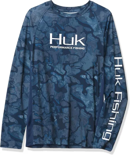 Vista 53 de HUK Camisa unisex de camuflaje Pursuit para niños Camisa de manga larga para niños Sotavento de roble musgoso