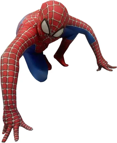 Vista 4 de Vowdicua Disfraz de superhéroe para cosplay 3D elastano Zentai body completo con máscara separada