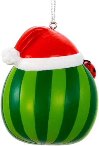 Vista 4 de Adorno de sandía con sombrero de Santa Cocomelon™