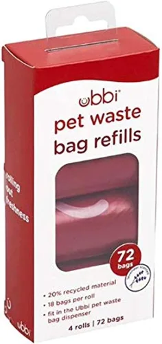 Vista 7 de Ubbi Portátil Dispensador y Soporte para Bolsas de Caca de Perro con Correa Retráctil y Accesorio para Correa, Incluye 2 Rollos de Bolsas de Basura