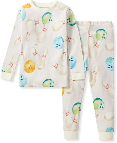 Vista 10 de Burt's Bees Baby Pijama de algodón orgánico para niños, conjunto de pijama Paquete de 1 temporada de Apple