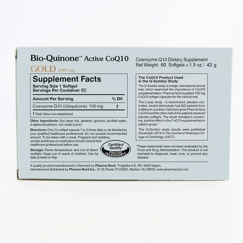 Vista 8 de Pharma Nord Bio-Quinone Gold Coenzima Q10 100mg La CoQ10 Original Alta Absorción, Respaldada por la Investigación Antioxidante Esencial