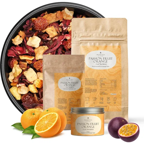 Vista 23 de Prime Tea Grandma's Fruit Basket – Exquisita fruta tisana, hojas sueltas orgánicas de primera calidad, deliciosa mezcla de té de hierbas, natural