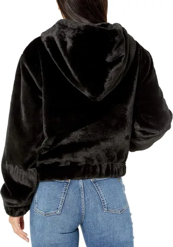 Vista 3 de The Drop Sloane - Chaqueta bomber de piel sintética con cremallera frontal para mujer