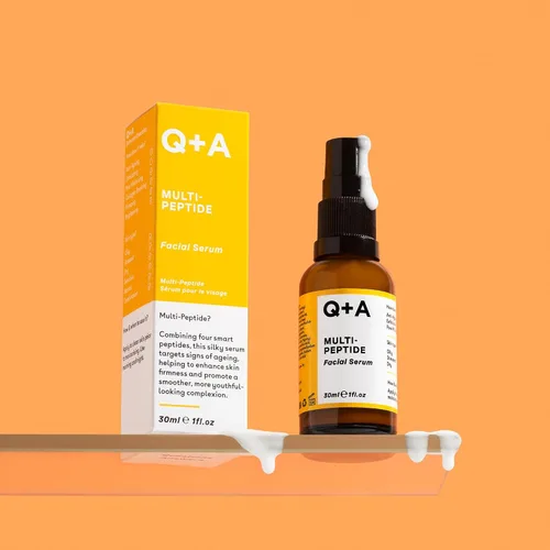 Vista 6 de Q+A Suero multipéptido (1.0 fl oz), suero facial antienvejecimiento con polipéptido, sin fragancia, suaviza las arrugas, mejora el tono