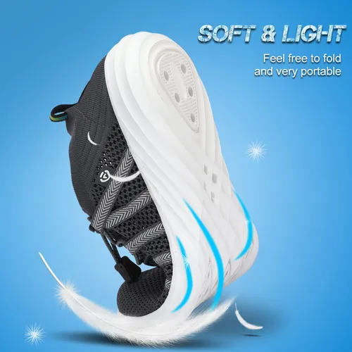 Vista 5 de VIFUUR Zapatos de agua para hombre y mujer, zapatos deportivos para playa, surf, caminar, kayak, barco, piscina