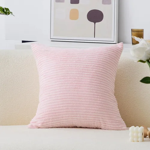 Vista 37 de Home Brilliant Funda de almohada de primavera de 18x18 pulgadas, funda de almohada de terciopelo a rayas para silla y sofá, funda de almohada