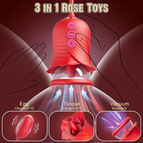 Vista 3 de Vibradores de succión de juguetes sexuales para mujeres, bomba de clítoris, vagina, vagina, vibradores de lengua para mujeres, placer sexual rápido