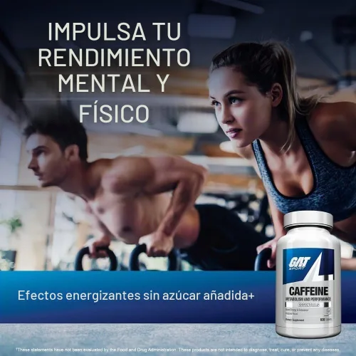 Vista 3 de GAT SPORT Cafeína, 100 Tabletas (100 Porciones)