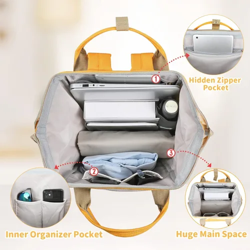 Vista 2 de Zomake - Mochila para portátil de 15.6 pulgadas, mochila grande y bonita, para niñas y mujeres, para la escuela, universidad, para niñas y mujeres