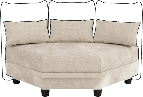 Vista 29 de LLappuil Sofa Storage Seat Module for Sectional Sofa, Square Ottoman for Modular Sectional Couches, Carton B, Beige Corduroy Pana beige