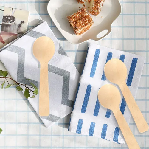 Vista 7 de Cucharas desechables de madera, 100 unidades, ecológicas, compostables, biodegradables, para helado, para cocinar, servir utensilios de cocina