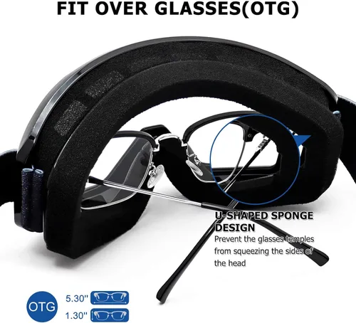 Vista 6 de AVV Gafas de motocicleta para hombres y mujeres – Gafas de motocross ATV resistentes al viento, gafas anti UV todoterreno para montar MTB Motocross