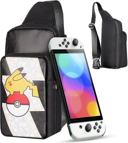 Vista 2 de Tangaroa Bolsa de interruptor para SwitchSwitch OLED - Accesorios de interruptor Bolsa cruzada de viaje - Mochila portátil (en la bola)