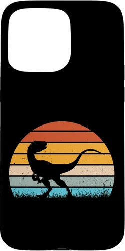 Vista 31 de Retro Sunset Jurassic Velociraptor Dinosaur Case for iPhone 17