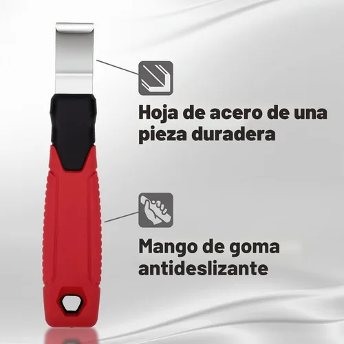 Vista 3 de Herramienta de extracción de revestimiento de vinilo con mango extra largo, mango de agarre antideslizante de vinilo de hoja de acero